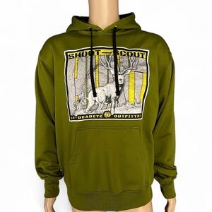 Deadeye‎ Outfitters Sz XL Hooded Big Deer Buck Hunting Sweatshirt